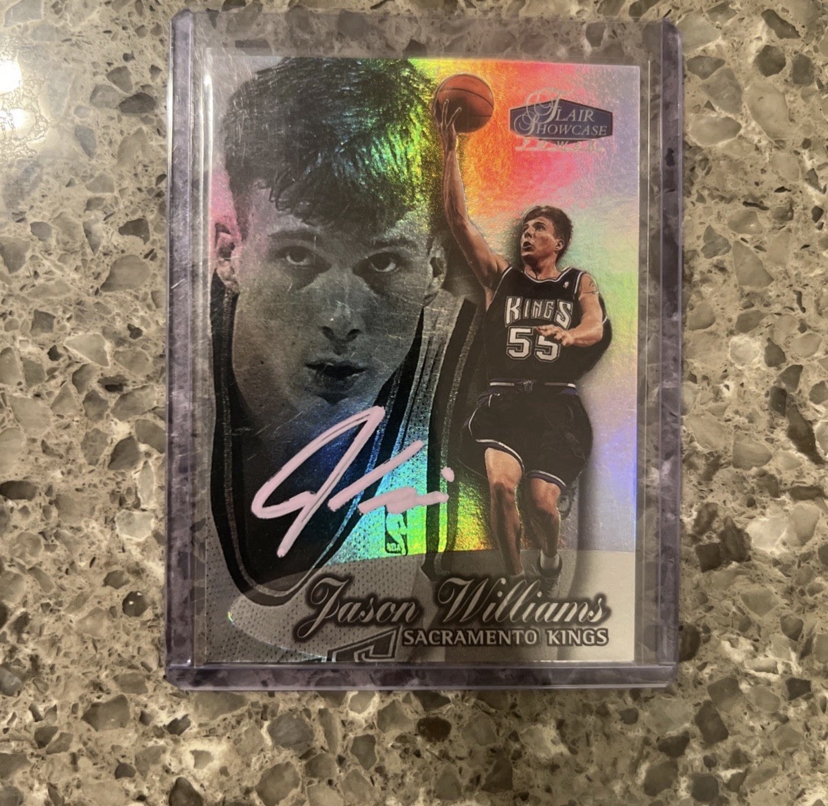 Jason Williams White Chocolate Flair Showcase On Card Auto, Sacramento Kings #55