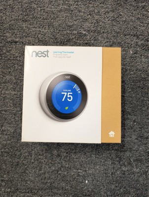 Google Nest 3rd Gen Smart Learning Thermostat - Stainless Steel, Used, B2
