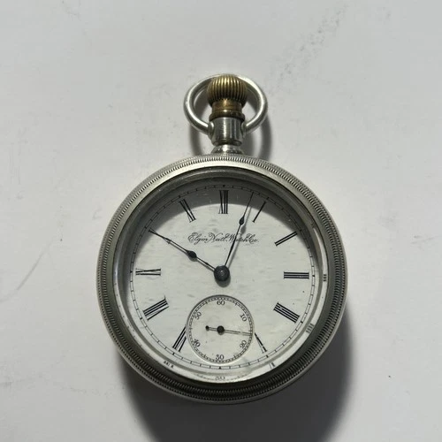 Antique Pocketwatch Elgin National Watch Co Stainless Nice