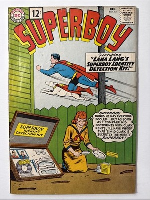 Superboy #93 (1961) FN- 5.5 DC Comics Silver Age Lana Lang Silver Age Key Issue