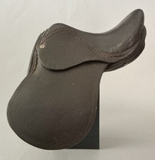 Miniature Leather English Saddle 7&rdquo; Seat - Dark Brown Decorative/Model/Display