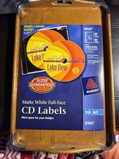 Avery 8960 Inkjet Full-Face CD Labels Matte White 40 Labels Open Package