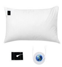 Grounding Pillowcase Queen, Silver Fiber Conductive Soft Organic Cotton with