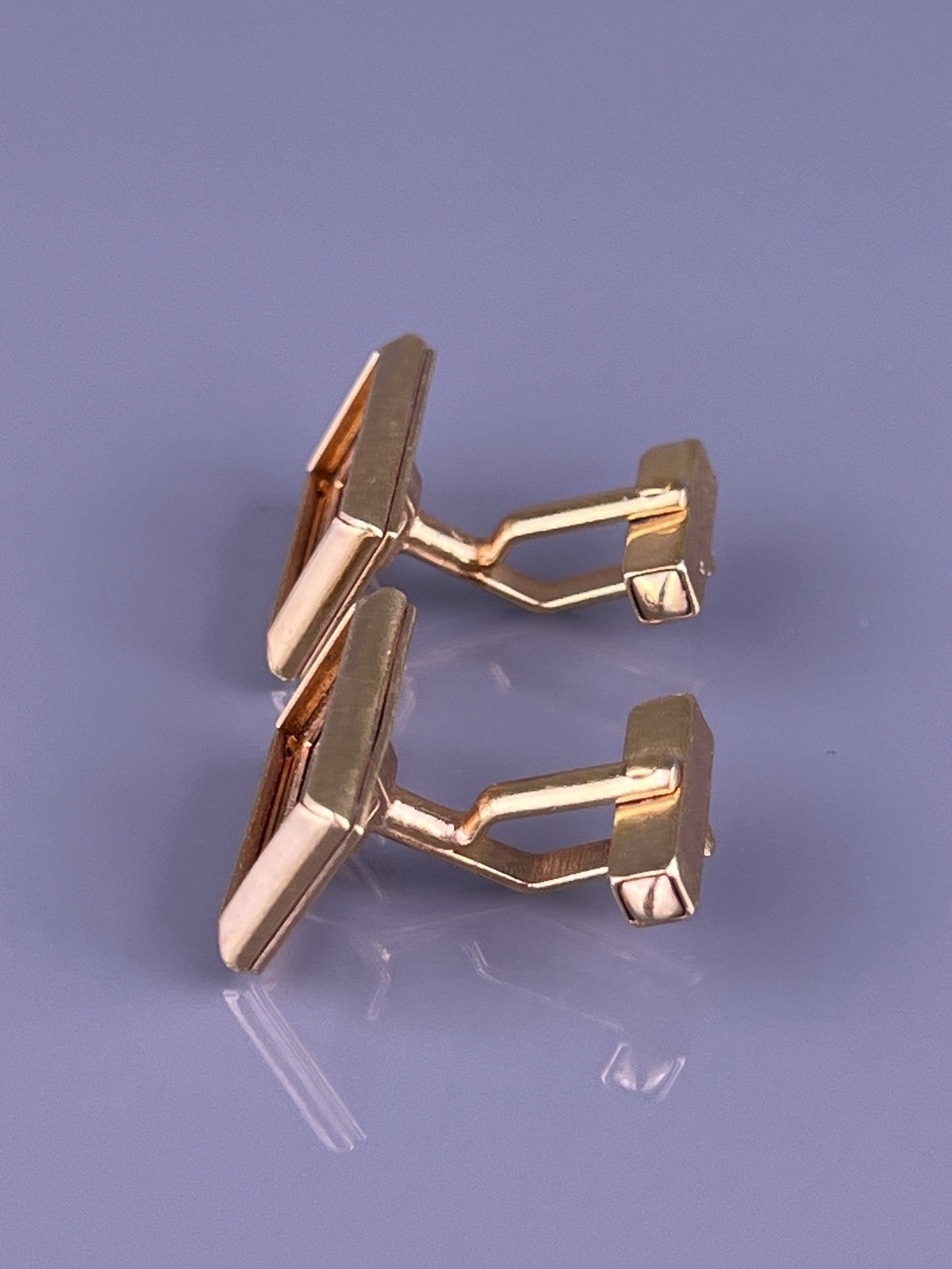 Open Frame Customize Initials Cufflinks Gold Plat… - image 4