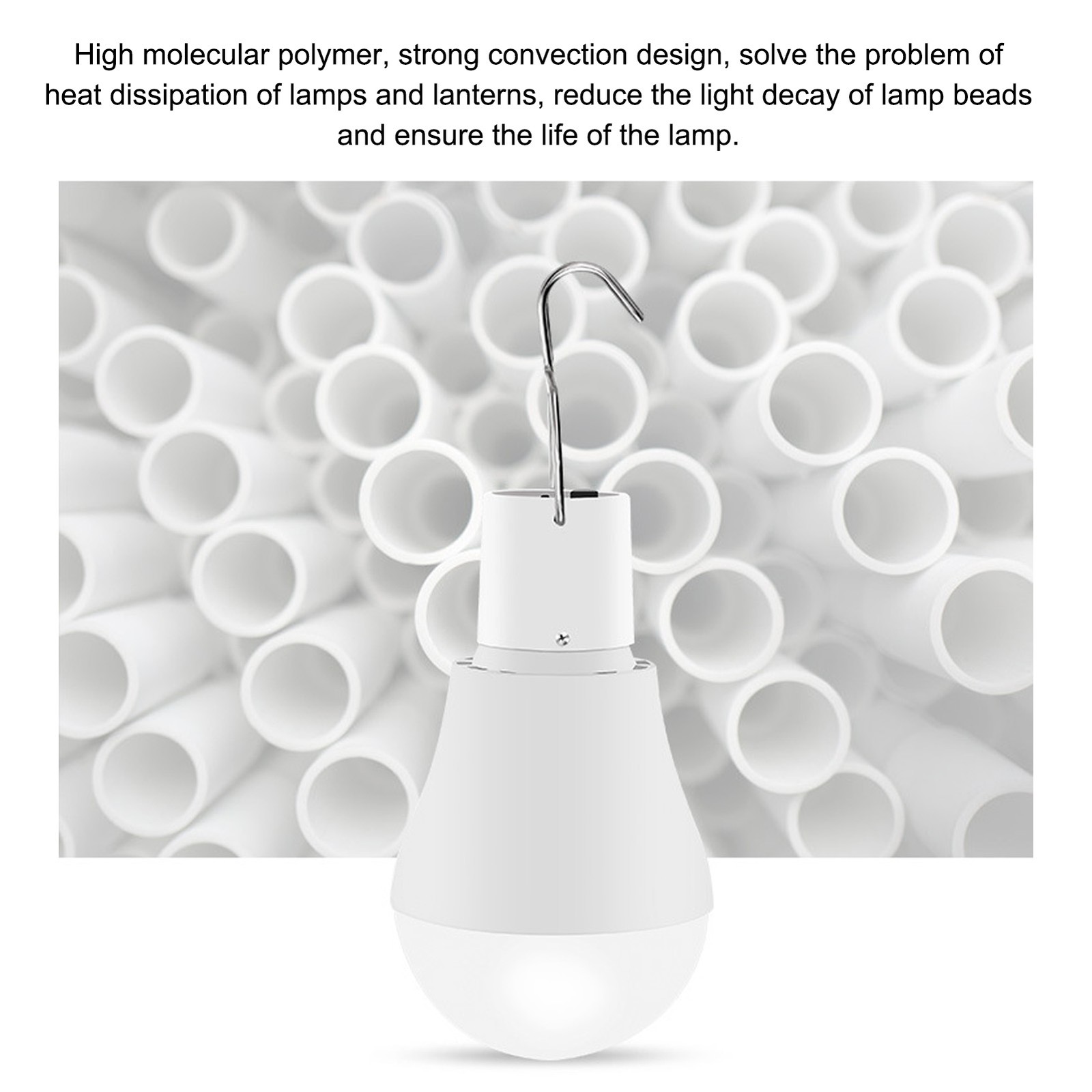 Solar Light Bulb Energy Saving White Light USB Bulb Light For Outdoor