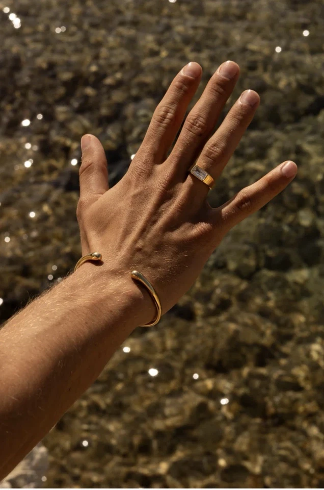 Verlobungsring 1 Karat Smaragd Lab Created Diamant f?�r Herren 14 Karat Gelbgold - Bild 4 von 4