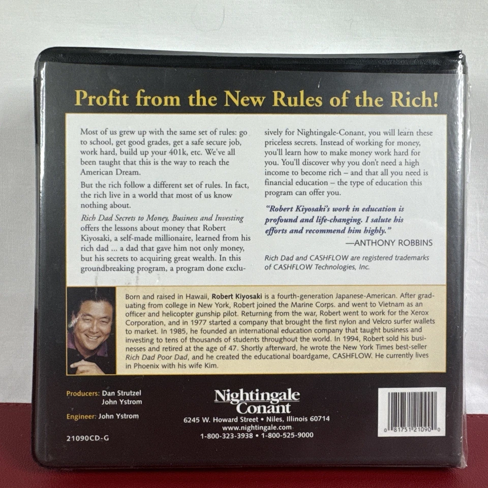 new, Rich Dad Secrets Robert T. Kiyosaki  Audiobook 7CDs  Nightingale-Conant - Image 4 of 4