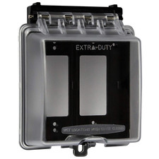 2 Gang Weatherproof Outdoor Outlet Cover Extra Duty Clear In Use Receptacle Outl