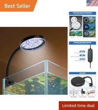 Clip On Aquarium Light 8W LED Fish Tank Light W/ Full Spectrum Dimmable