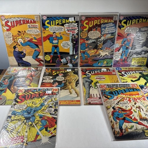 DC Comics Superman 1964 Comic Book Lot Of 10 Silver Era Vintage