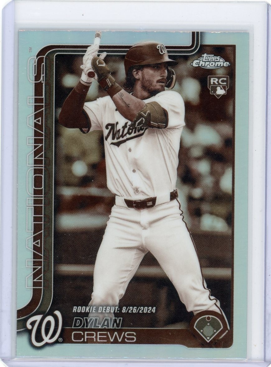 2025 Topps Chrome Update Dylan Crews SEPIA Rookie Debut Nationals USC190