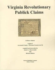 Genealogy: Virginia Revolutionary War Era 3 Vol Set Public Land Pension Claims