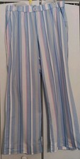 Women's Gap Body Sleep Pants, Pajama Bottoms, Large, Pastel Stripes, Pockets