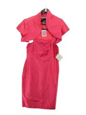 Paule Vasseur Women's Two Piece Suit UK 16 Pink 100% Silk Dress Suit