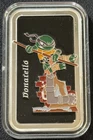 1 Oz .999 Silver Enameled Donatello TMNT Bar Colorized Ninja Turtle in Capsule!!