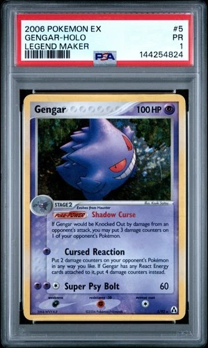 2006 POKEMON EX LEGEND MAKER #5 GENGAR-HOLO PSA 1