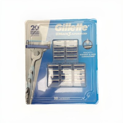 Gillette Mach 3 Advanced Refill Cartridges 20 cartridge, Gillette Mach 3