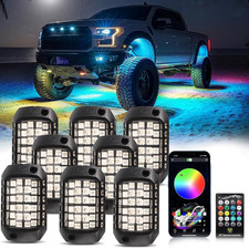 Rock Lights for Trucks, 8 Pods RGB LED Rock Lights with App/Remote Control  Mus