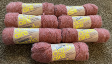 Lot of 7 Vintage Caron dazzle aire Yarn Color: Brick - Same Dye Lot - So Pretty