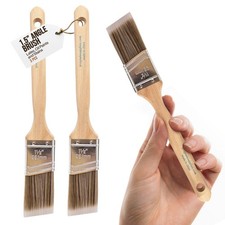 3-Pack - 1.5" Angle Brushes for All Latex and Oil Paints  Stains