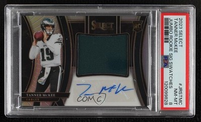 2023 Panini Select Silver Prizm 61/99 Tanner McKee #JRS-TMC PSA 8 Auto RC wc7