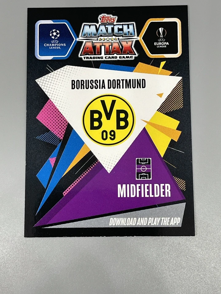 Axel Witsel 2020-21 Topps Match Attax UCL & Europa Man Of The Match Dortmund - Image 2 of 2
