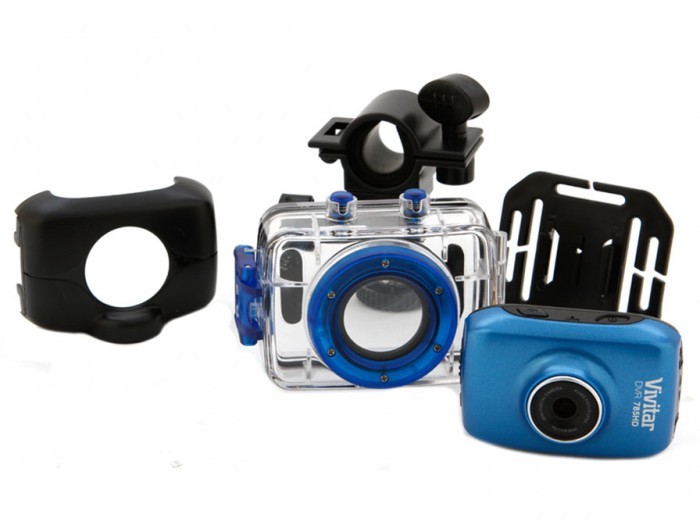 Vivitar DVR 785HD 5MP Pro Waterproof Action Camcorder w/ 2-Inch LCD - Blue