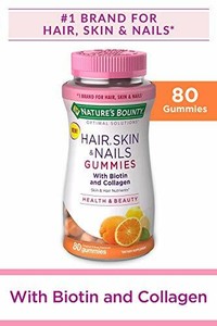 Natures Bounty Hair Skin Nails 80 Gummies w/ Biotin ...