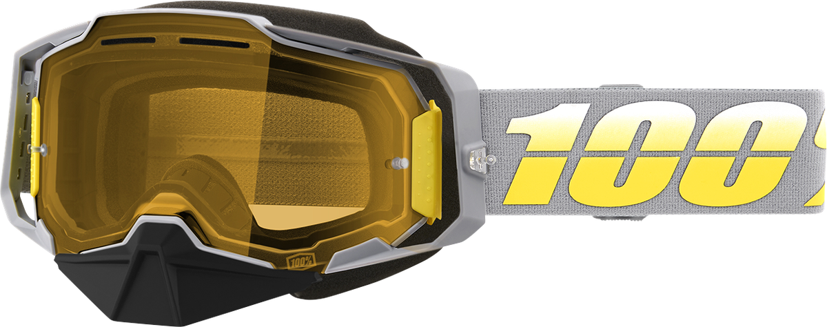 100% Armega Snow Goggles Complex - Yellow 50007-00005 | eBay