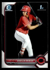 2022 Bowman #BCP-93 Braylin Minier Chrome Prospects Card Cincinnati Reds