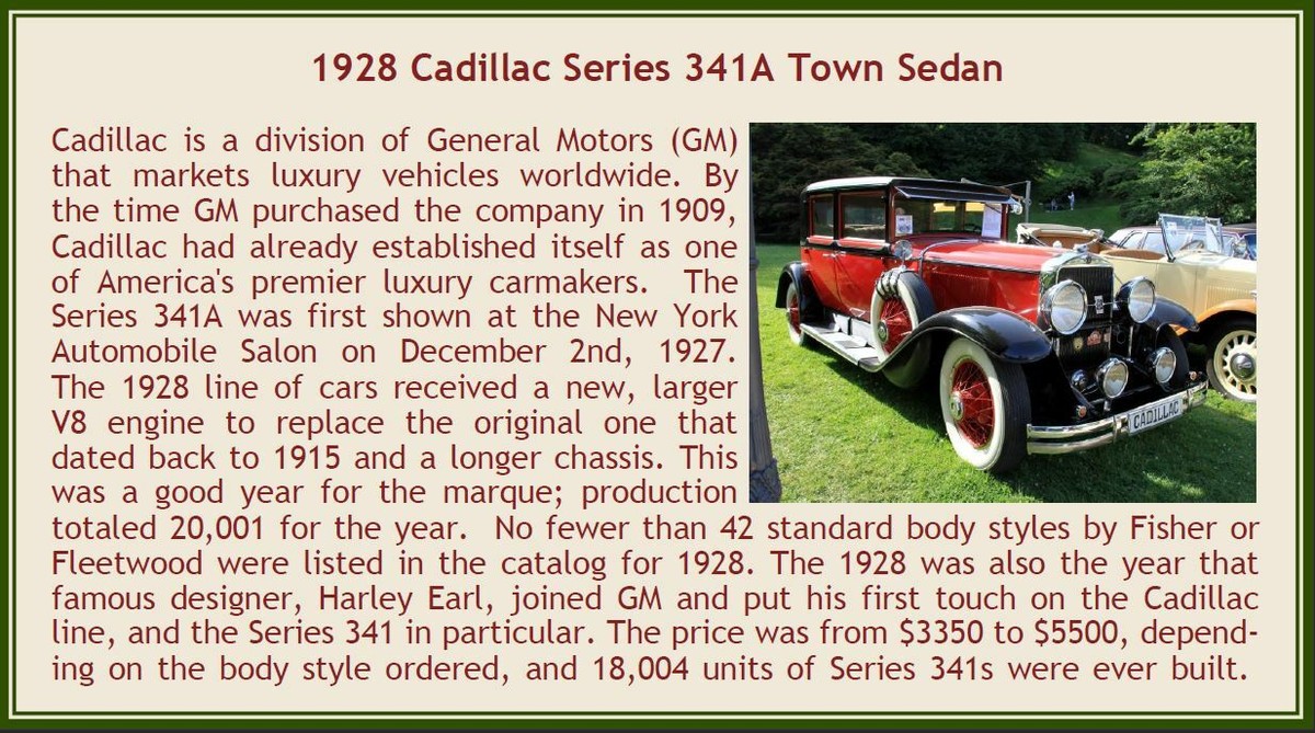 Miniature Esval 1928 Cadillac 341A Berline De Ville - 1/18 - Rouge Et Noir