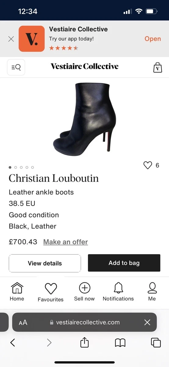 Christian louboutin clearance black boot heels