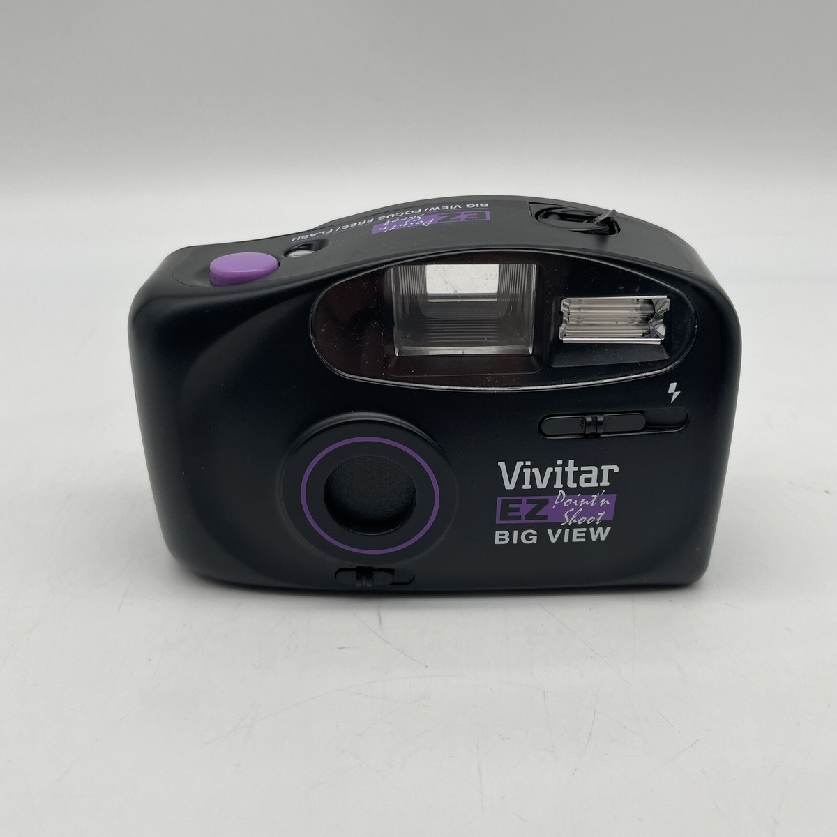 Vintage Vivitar EZ Point Shoot 35mm Film Camera Big View black