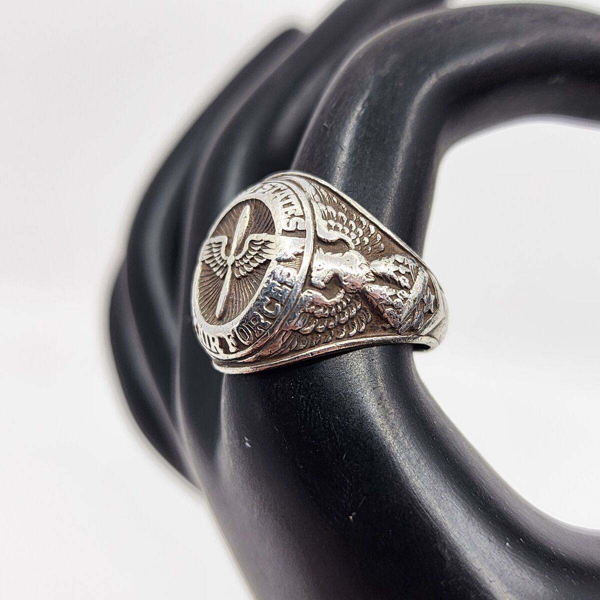 1940s WWII US Army Air Forces Sterling Silver Signet Ring 1940s WWII US Army Air Forces Sterling Silver Signet Ring