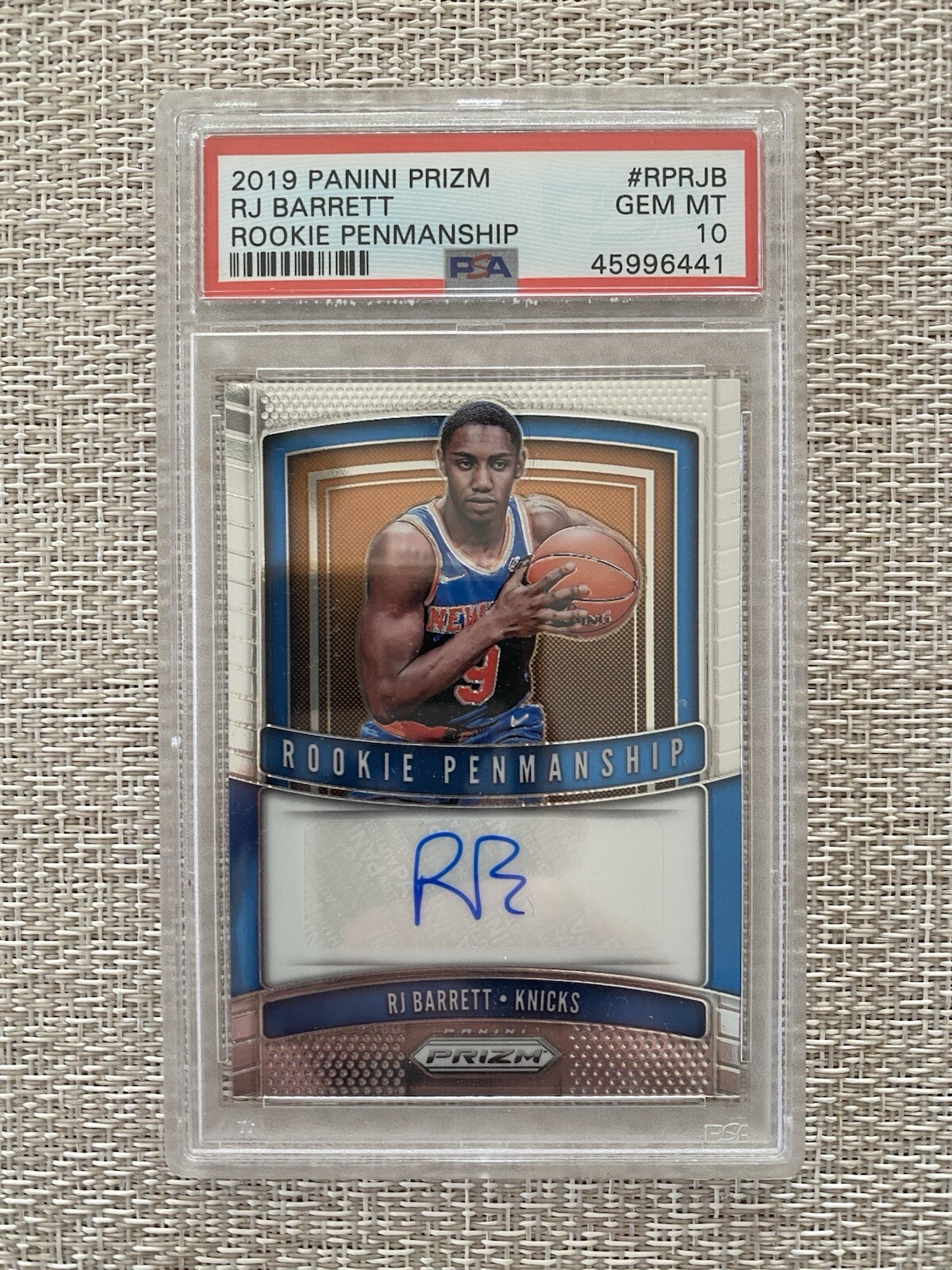 RJ BARRETT 2019-20 PRIZM ROOKIE PENMANSHIP AUTOGRAPH RC AUTO PSA 10 💎🔥