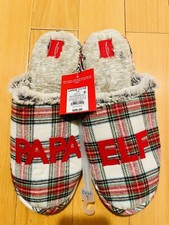 Wondershop Men's Slippers Papa Elf L Tartan Plaid Christmas Sz US 11-12 Large