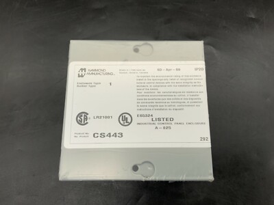 Hoffman ASE4X4X4NK Pull Box, Type 1, Screw Cover