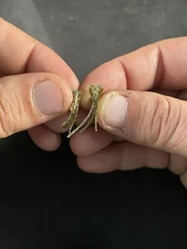 Napier Faux Gold Tassel/Fringe 1" Long Clip-on Dangle Costume Earrings Set