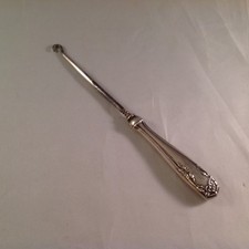 Victorian Button Hook Sterling Silver Handle Good Condition Antique