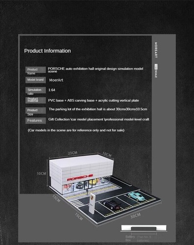 Diorama 1:64 Car Garage Model LED City Car Showroom Scene Display Building Model - Picture 37 of 102