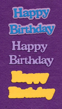 HAPPY BIRTHDAY 32 with background die cuts scrapbook cards