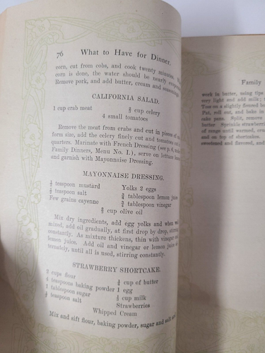 Vintage 1914 A Book of Good Dinners for my Friend Fanny Farmer Recipe Cookbook - Foto 7 di 15