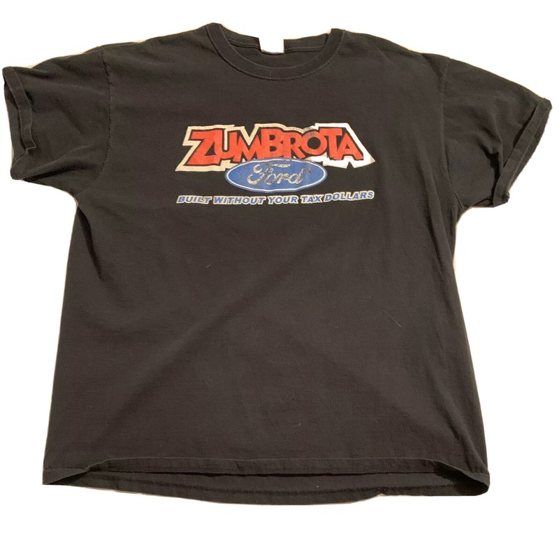 Men’s XL Black Zumbrota Ford (Minnesota) T-Shirt - Fruit Of The Loom Cotton