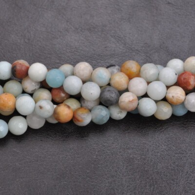 Wholesale Natural Gemstone FACETED Round Spacer Loose Beads 4MM 6MM 8MM 10MM
