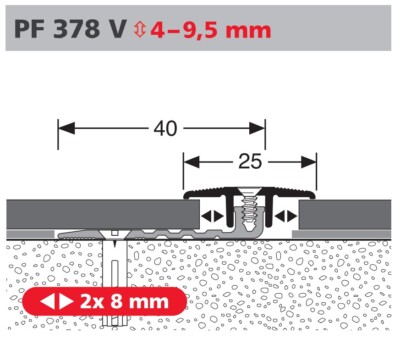 Parkettfreund Combi Übergangs-Profil PF 378 V 90 cm