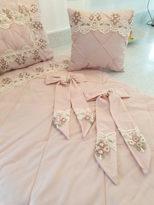 blush pink cot sheet