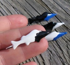 Lead Minnow Vertical Jiglet or Trolling Lot of Black Blue & White Combinations