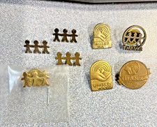 Lot of 8 Vintage United Way Lapel Pins Union Made in USA