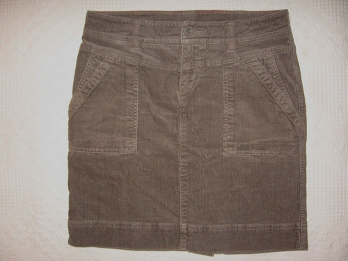 THE NORTH FACE SKIRT SZ 2 KHAKI BROWN CORDUROY ABOVE KNEE MINI STRETCH EUC