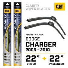 CAT Clarity Windshield Wipers 22+22" Wiper Blades Fit 2005-2010 Dodge Charger